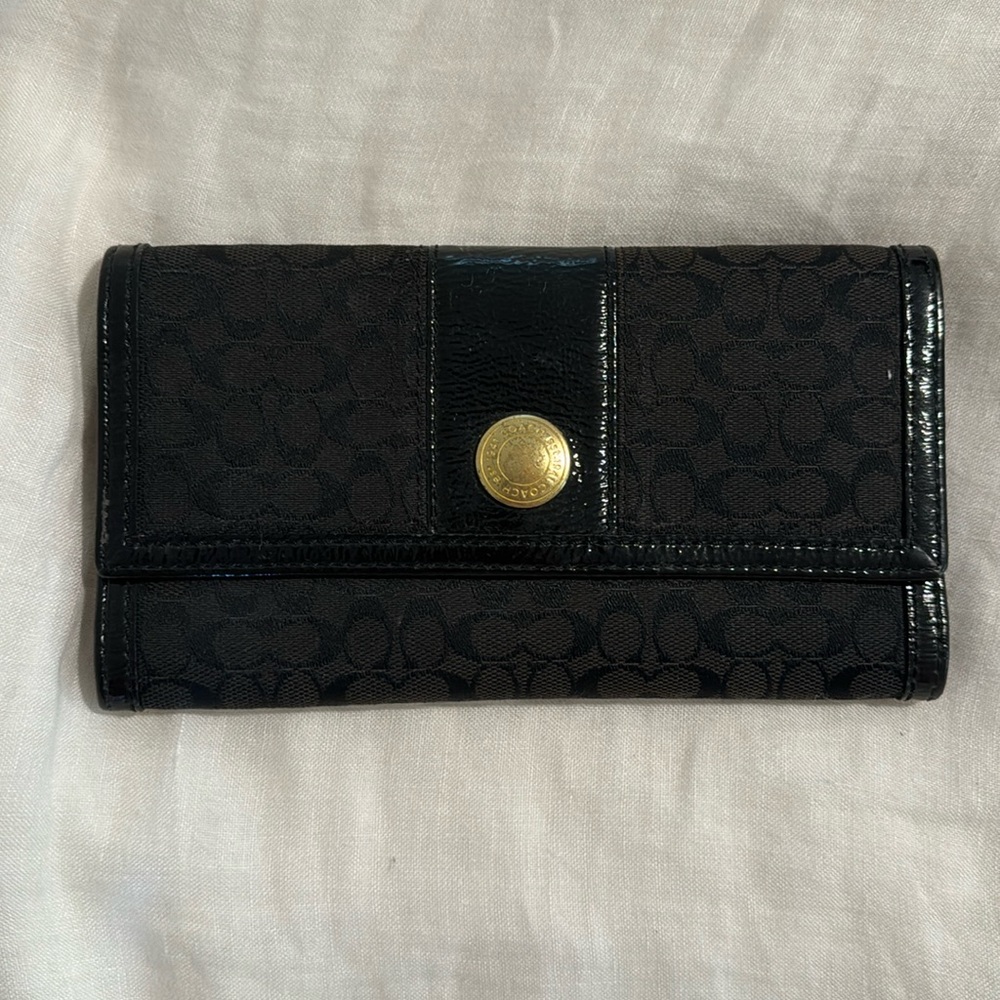 COACH Black Logo Wallet
